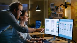 Two UX designers working on a project